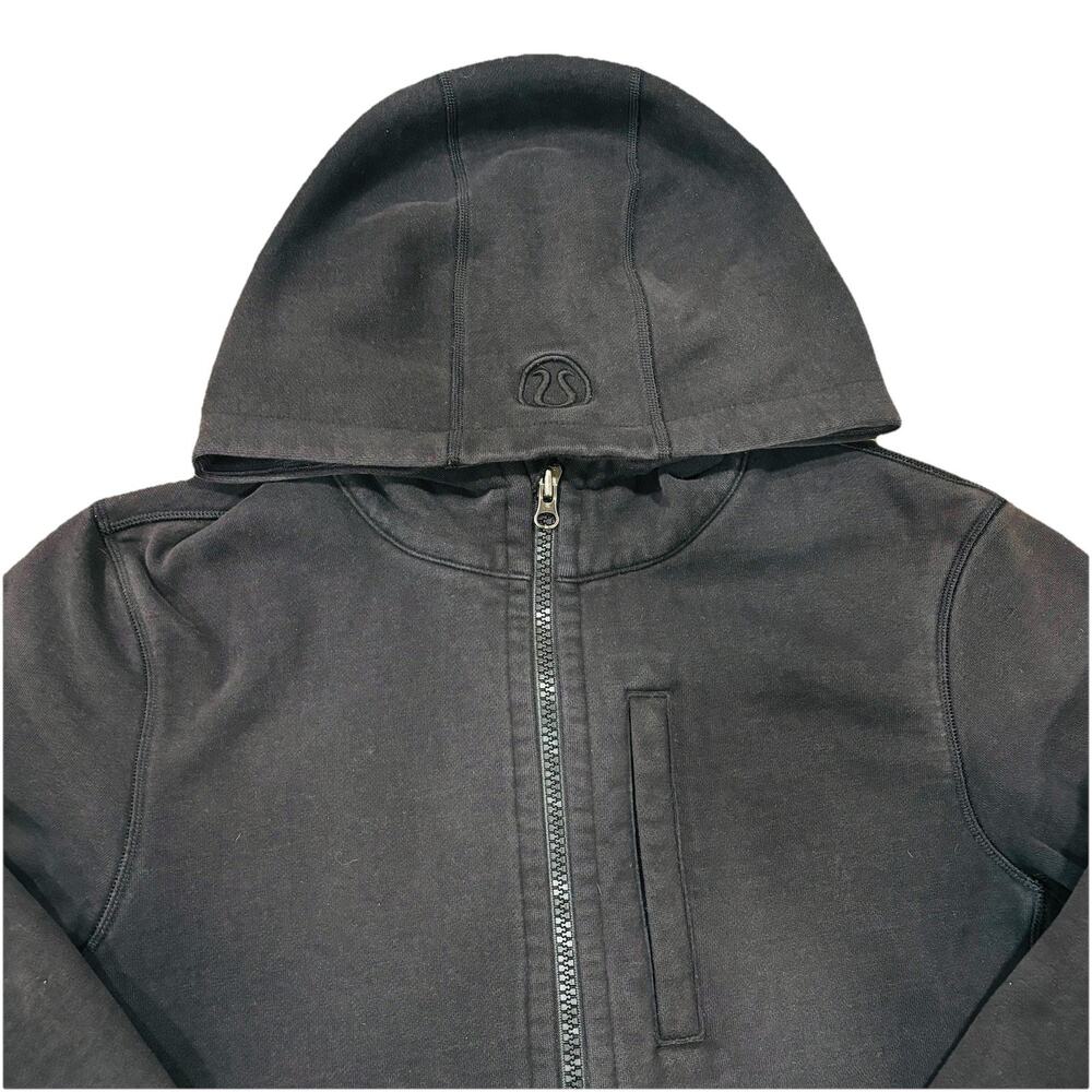 Lululemon Black City Sweat Hoodie Full Zip Men’s Medium Heavyweight 2-way Zipper